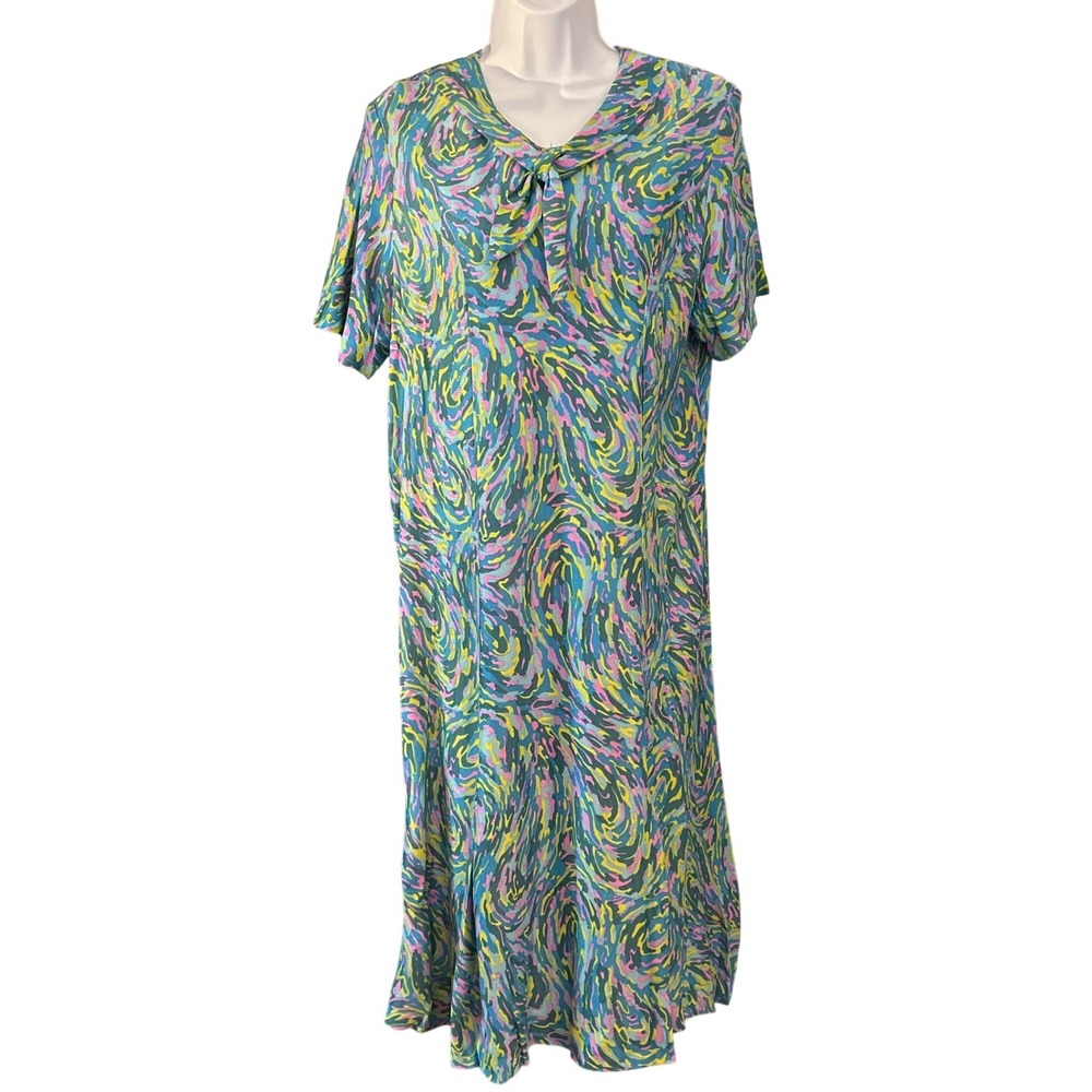 60s Carol Brent Montgomery Ward Shift Dress Psychedelic Mod Retro Groovy 22.5
